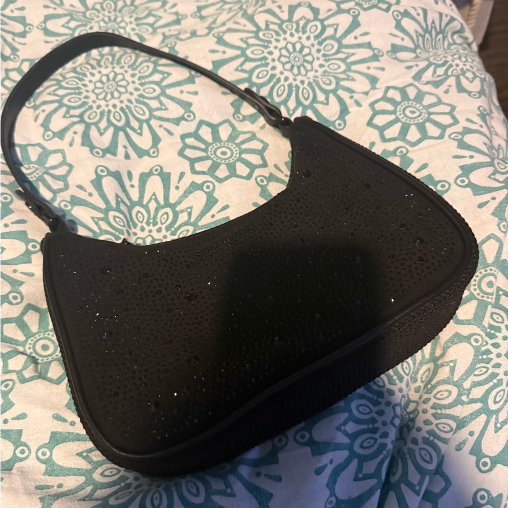 Black Women's Shoulder Bag with Subtle Sparkle